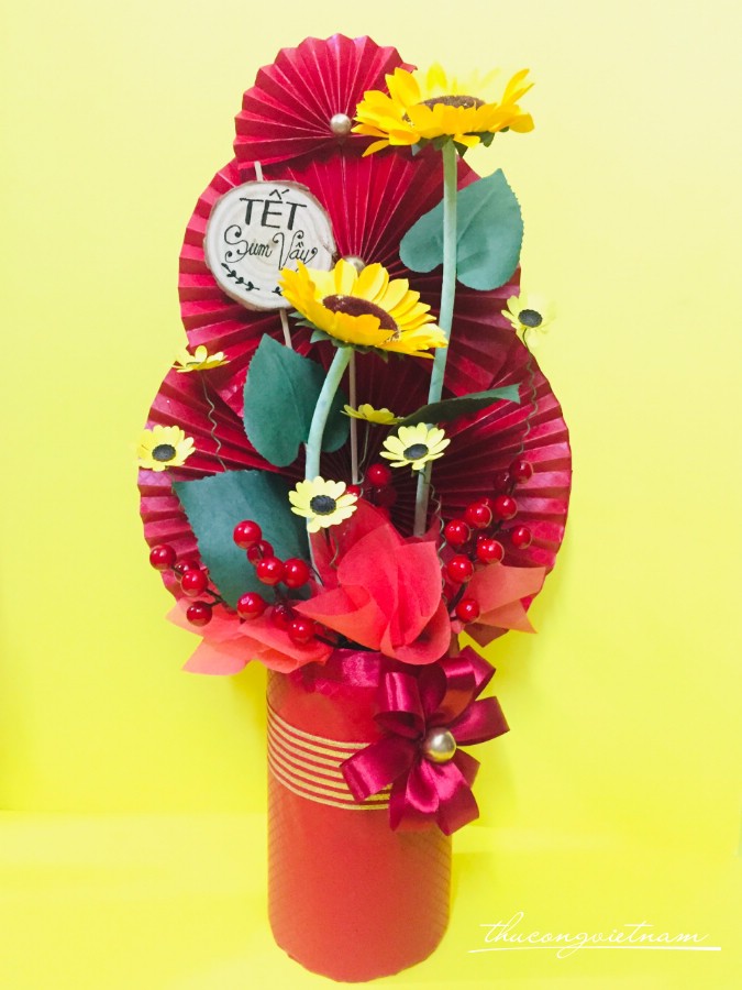 Chậu Cây Handmade Trưng Tết -M7
